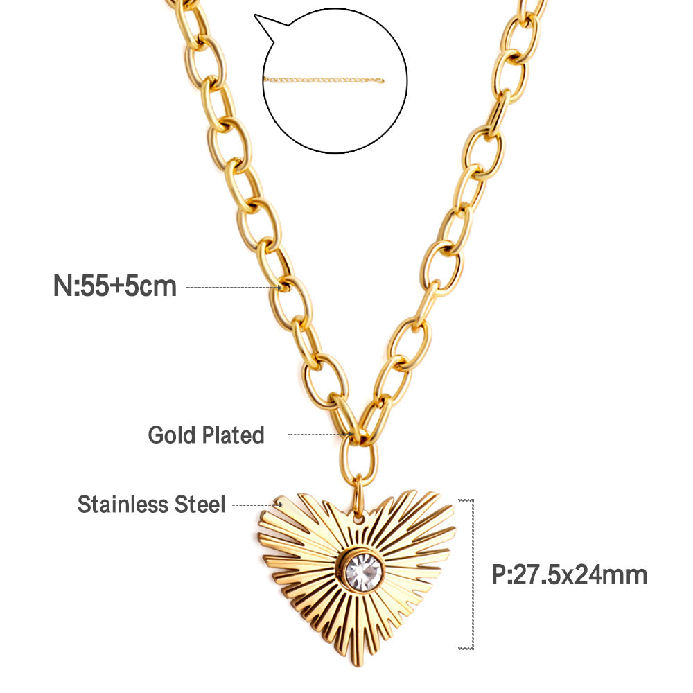 Tani Heart Gold Necklace