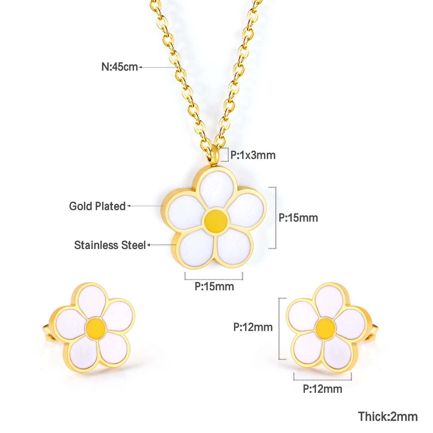 White & Yellow Flower Set