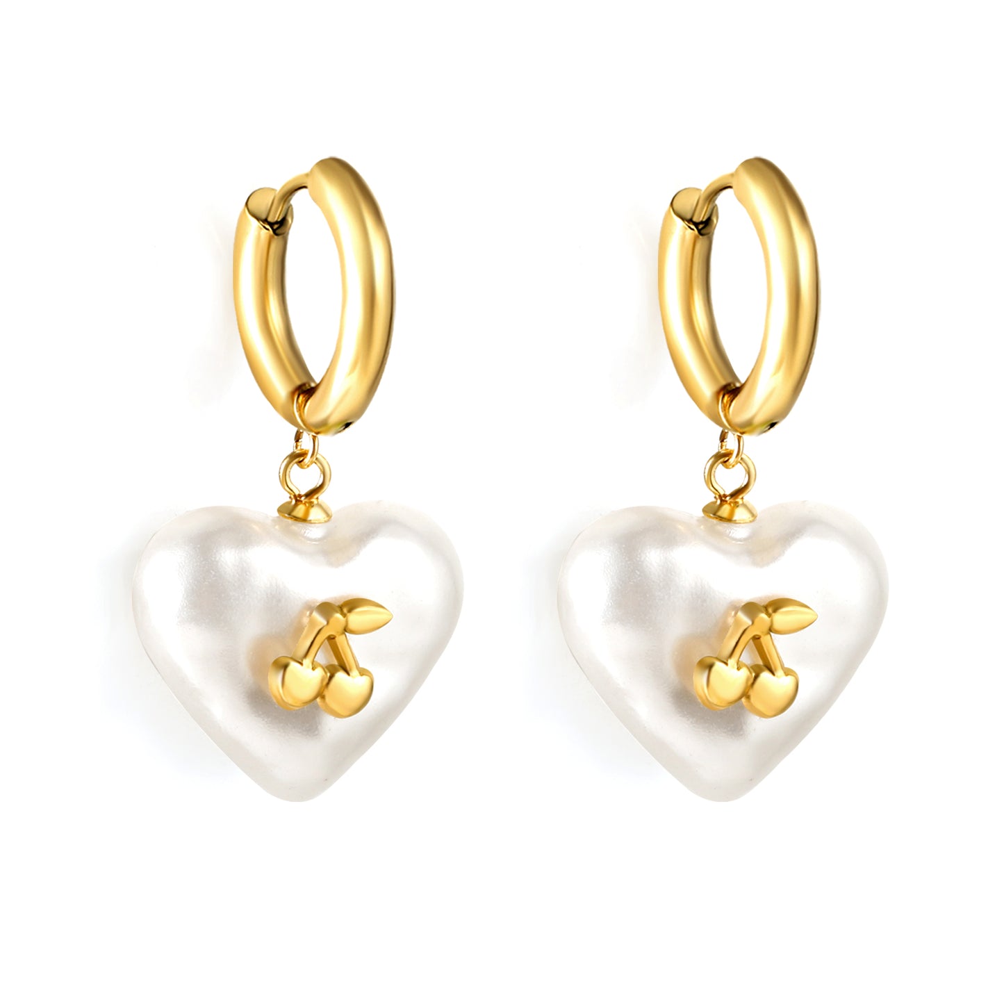 Cherry Heart Earrings