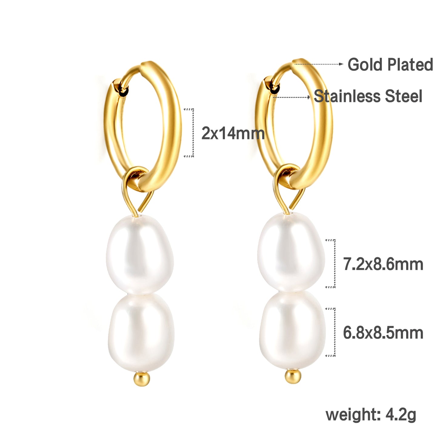 Lavinia Double Pearl Earrings