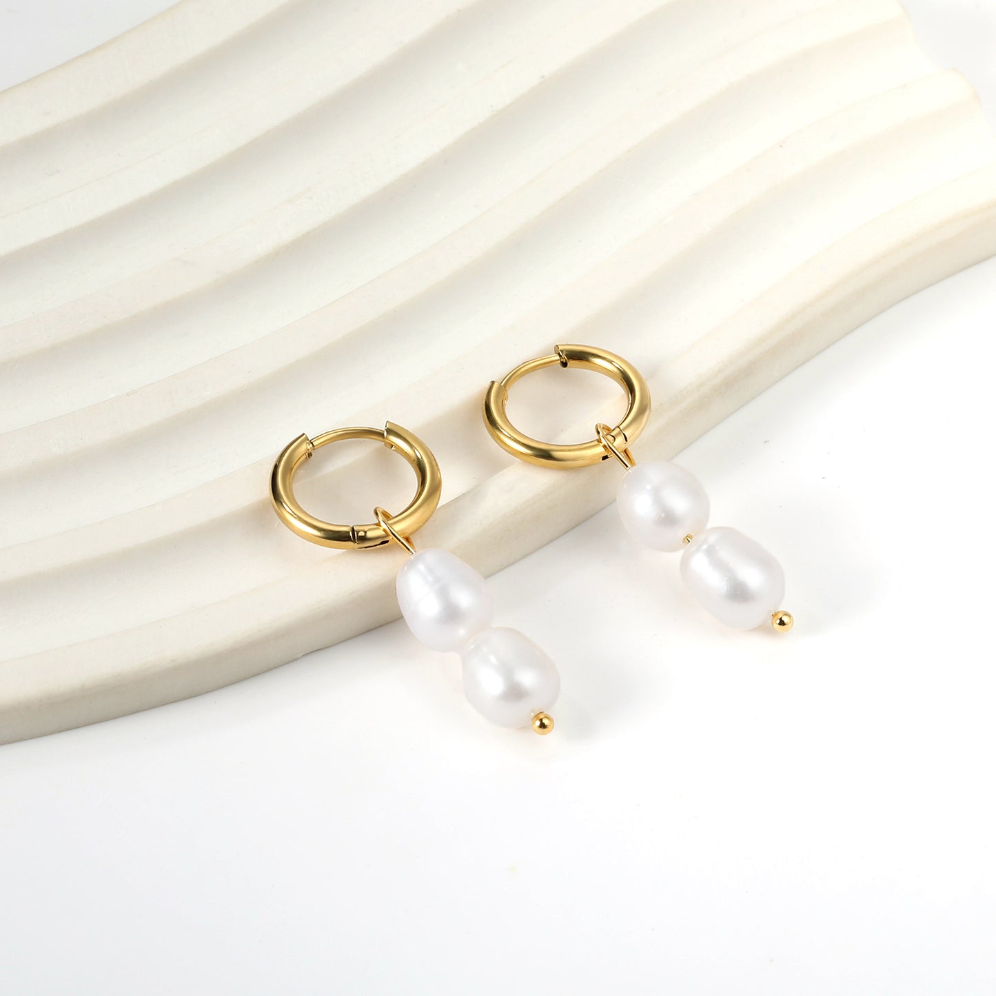 Lavinia Double Pearl Earrings