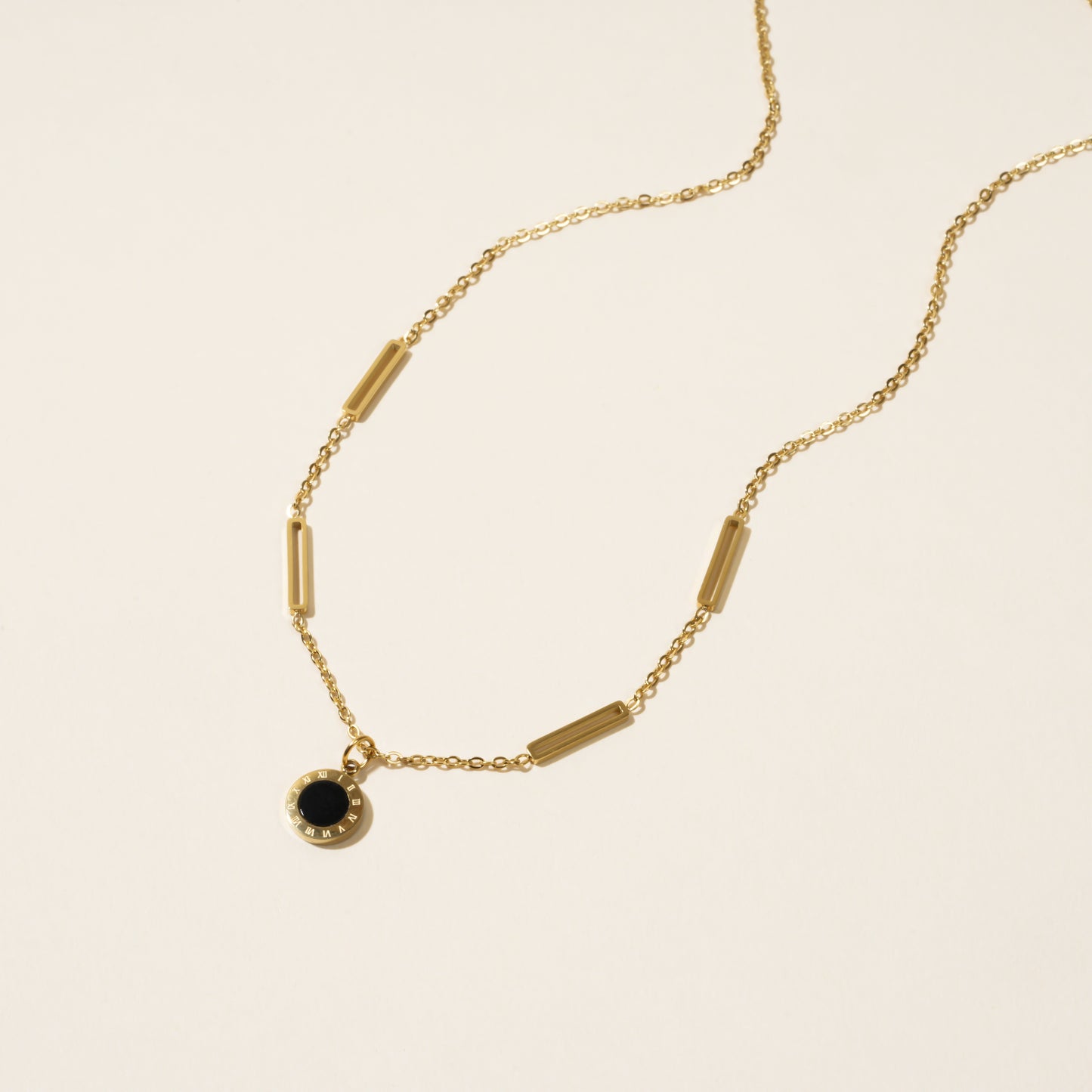 Rome Numeric Gold Necklace