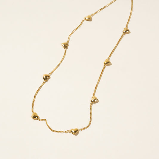 Dove Heart Gold Necklace