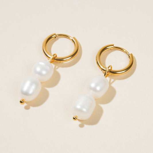 Lavinia Double Pearl Earrings