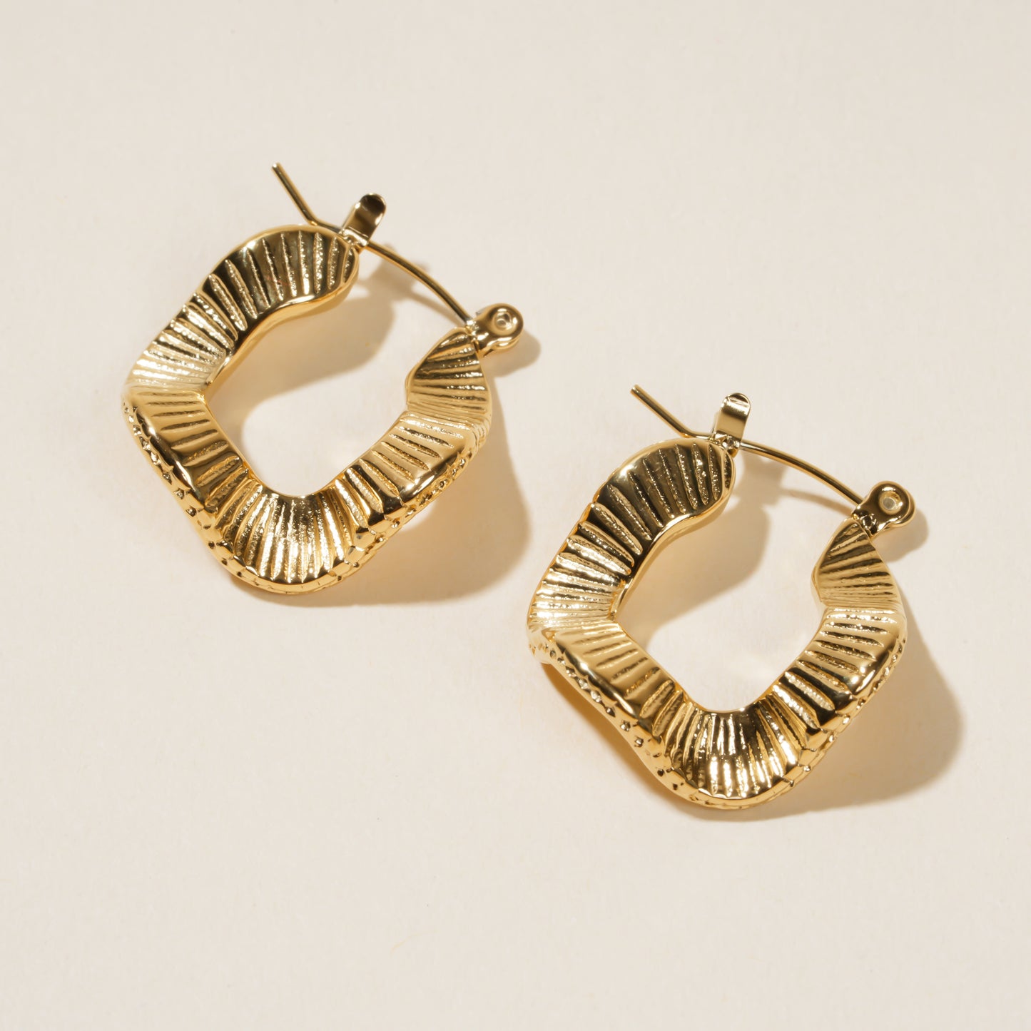 Wavey Gold Earrings