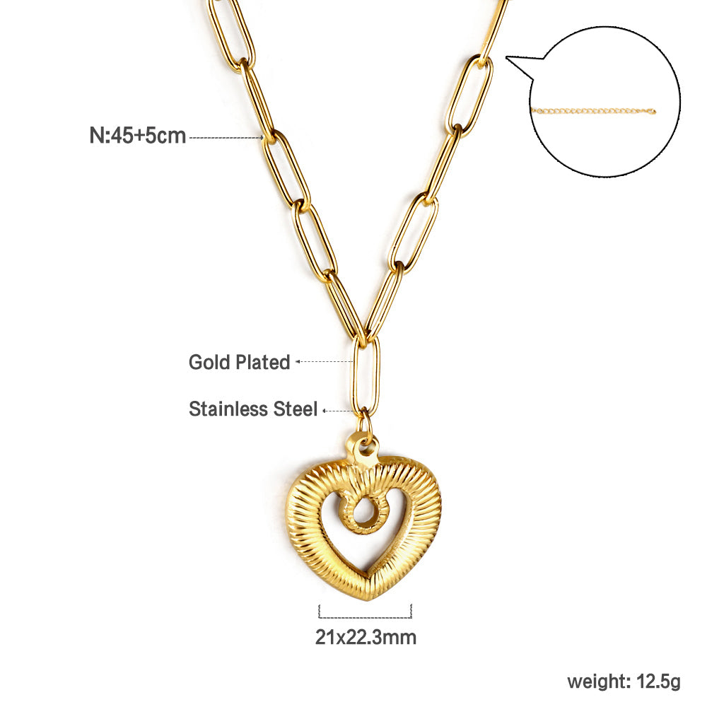 Paige Heart Gold Necklace