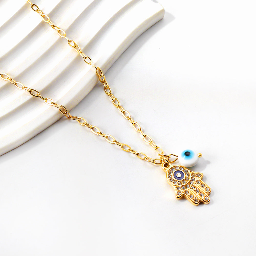 Azalea Palm Gold Necklace