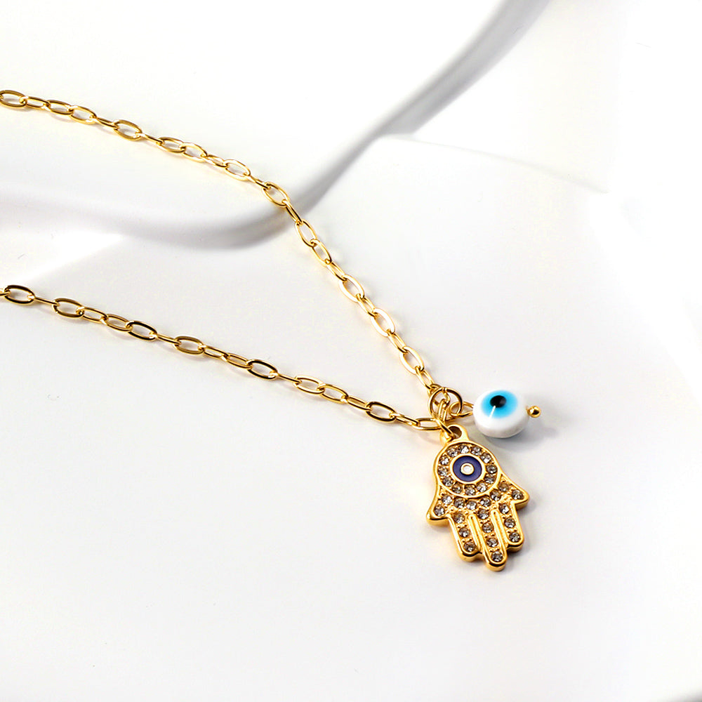 Azalea Palm Gold Necklace