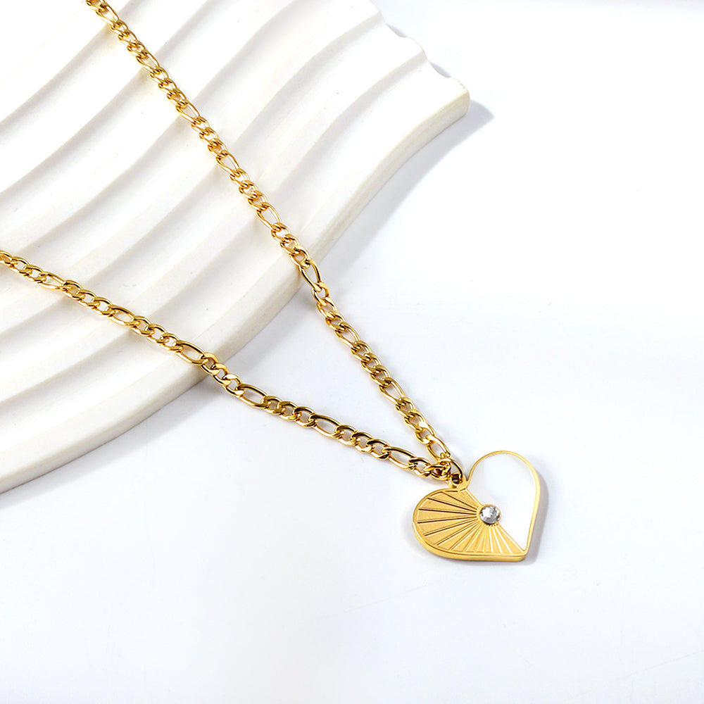 Lavender Heart Necklace