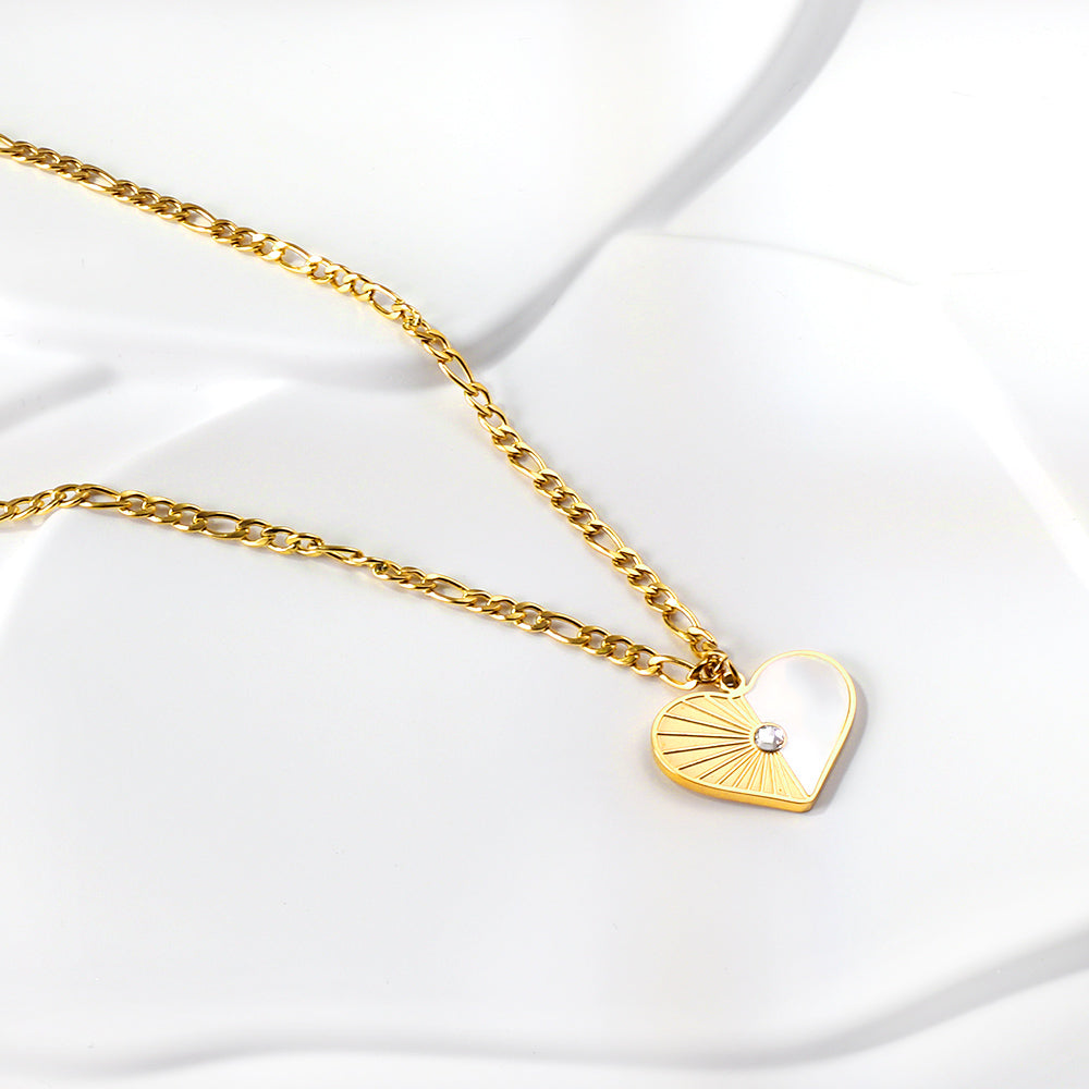 Lavender Heart Necklace