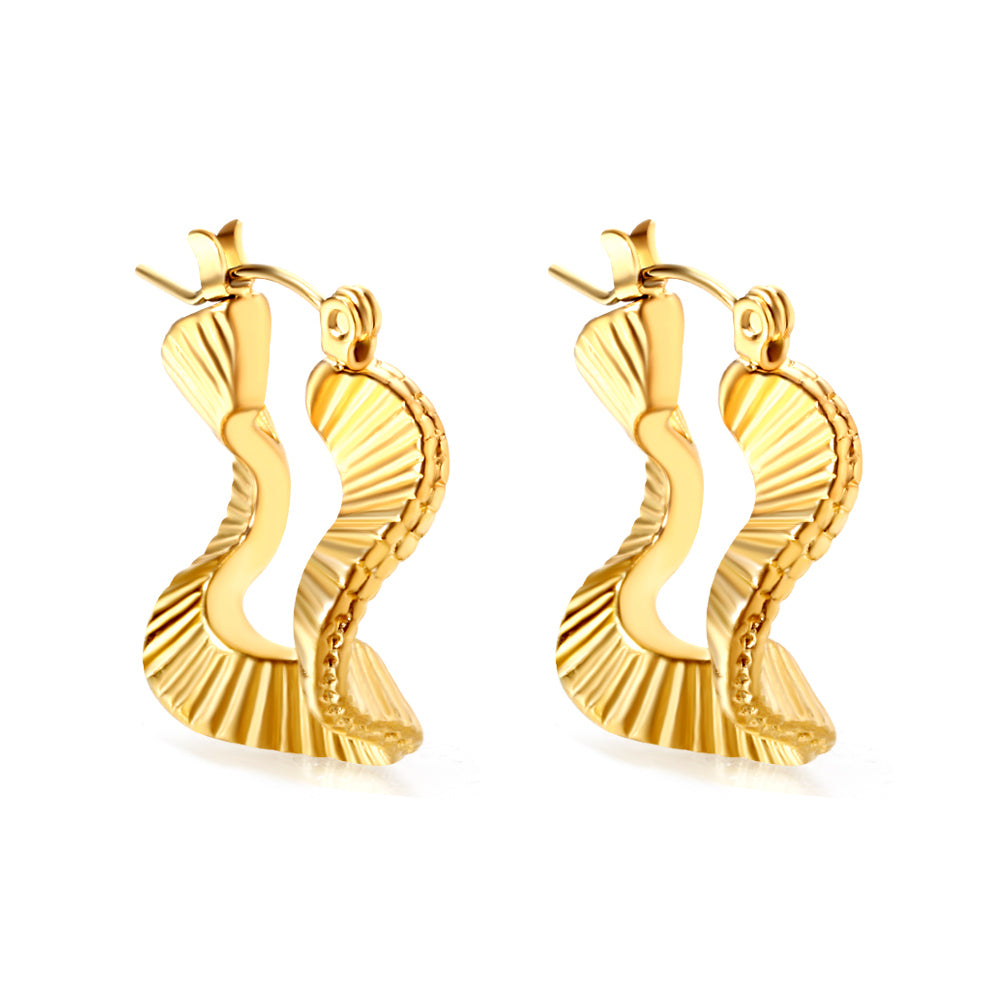 Wavey Gold Earrings