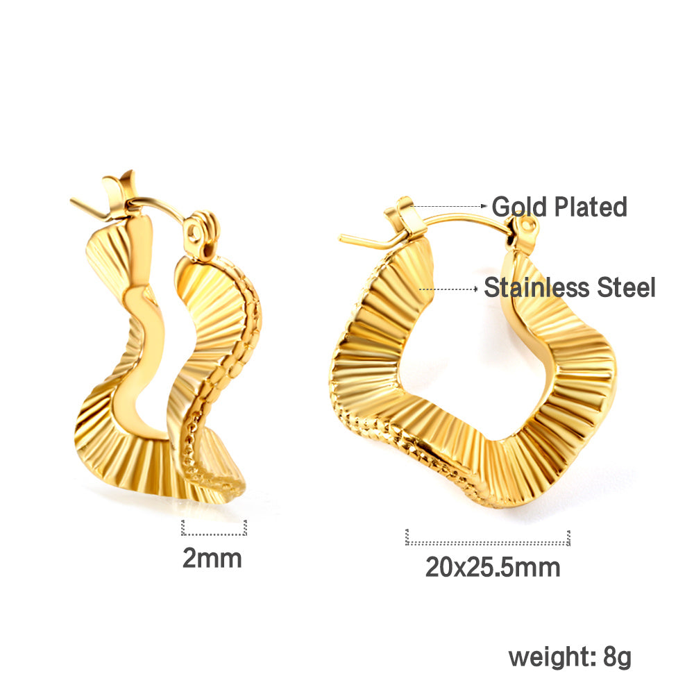 Wavey Gold Earrings