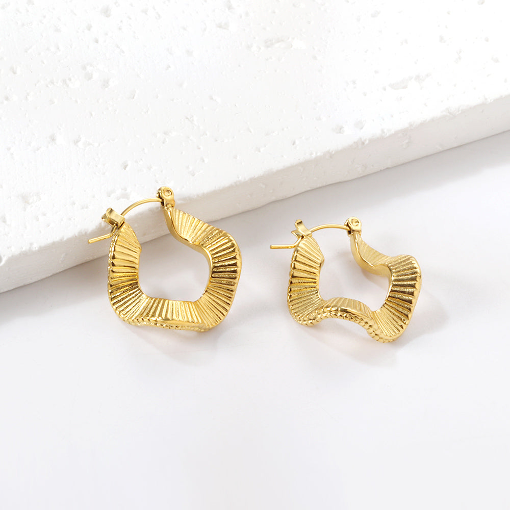 Wavey Gold Earrings