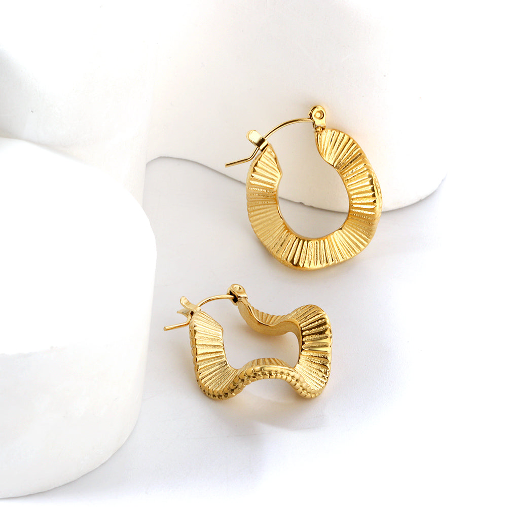 Wavey Gold Earrings