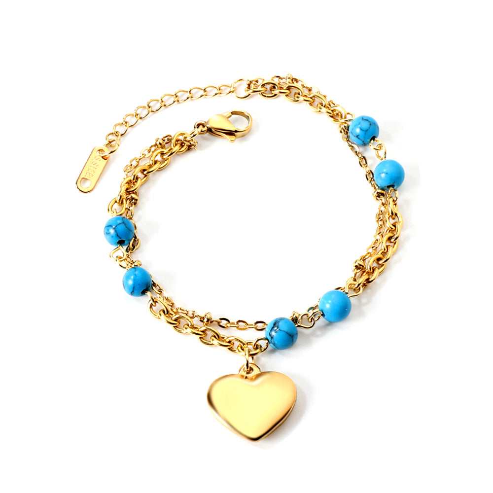 Lily Heart Bracelet