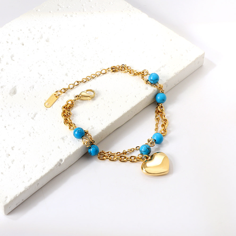 Lily Heart Bracelet