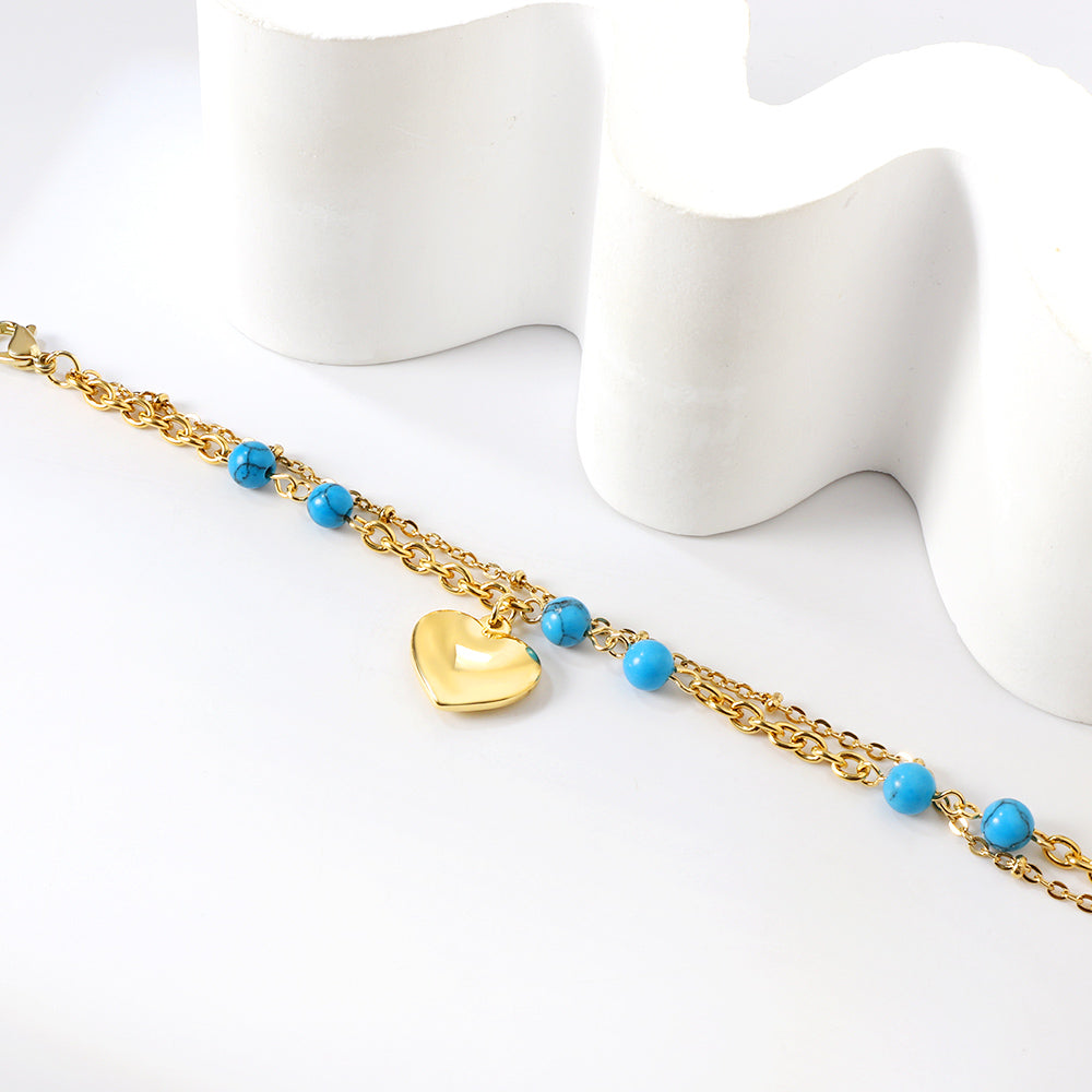 Lily Heart Bracelet
