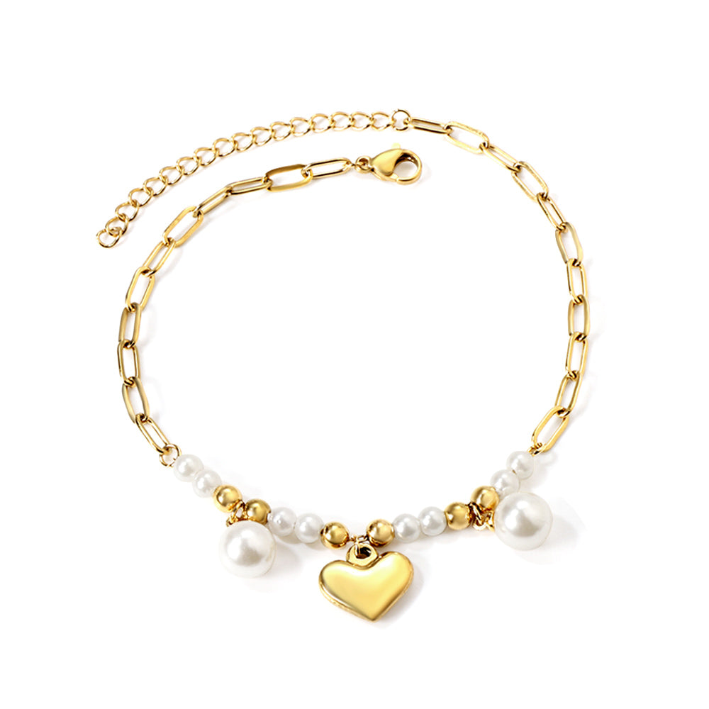 Gold Heart Anklet