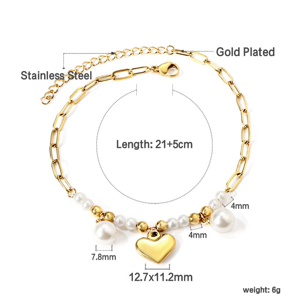 Gold Heart Anklet