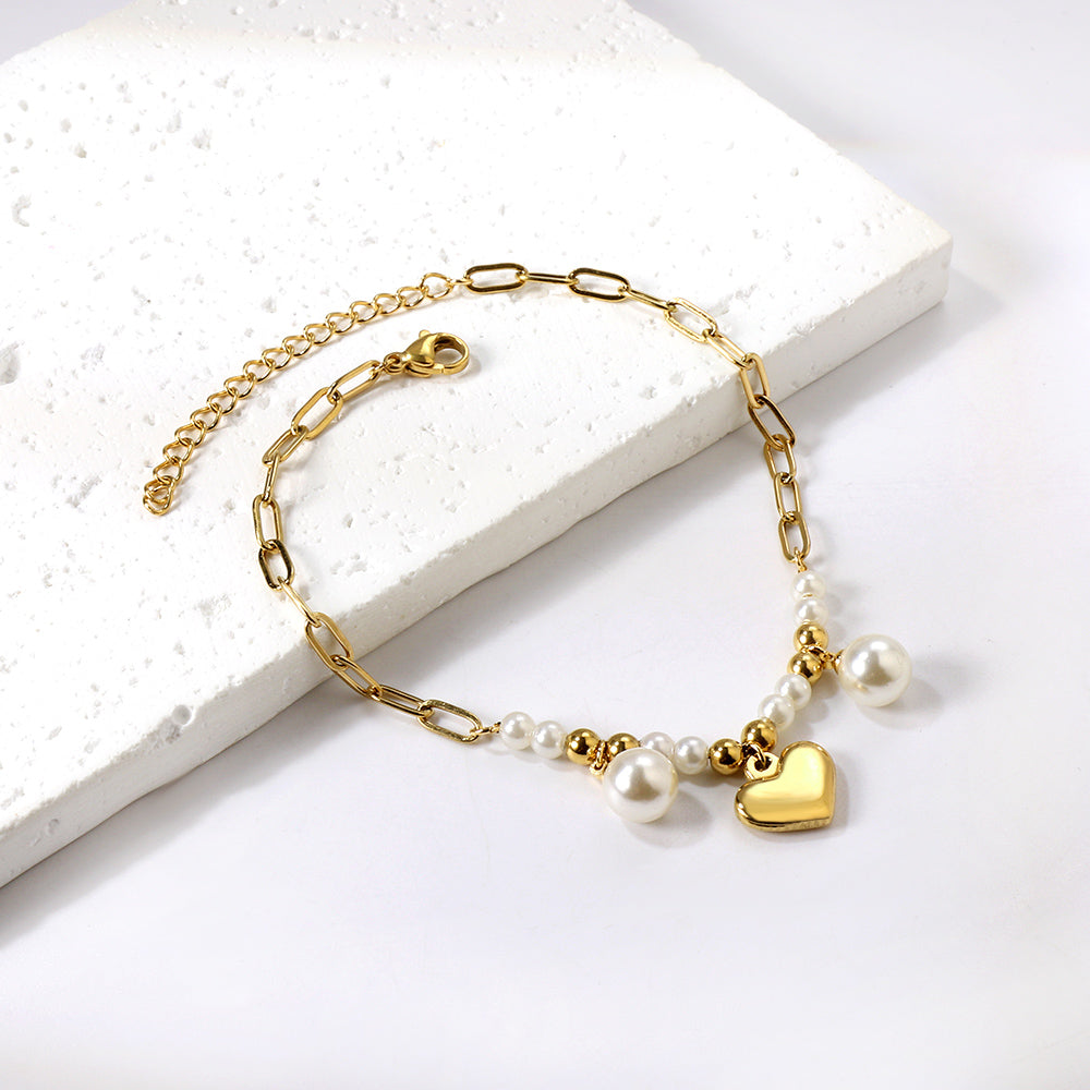 Gold Heart Anklet