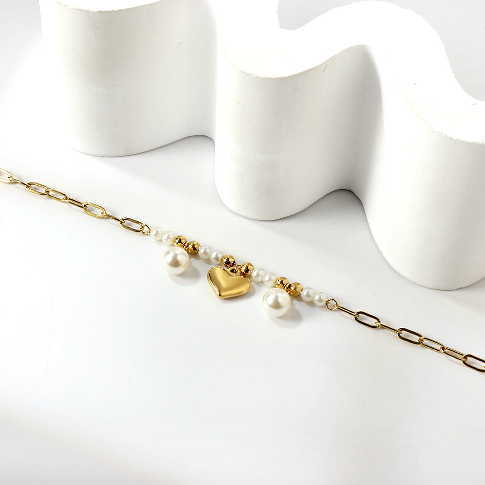 Gold Heart Anklet