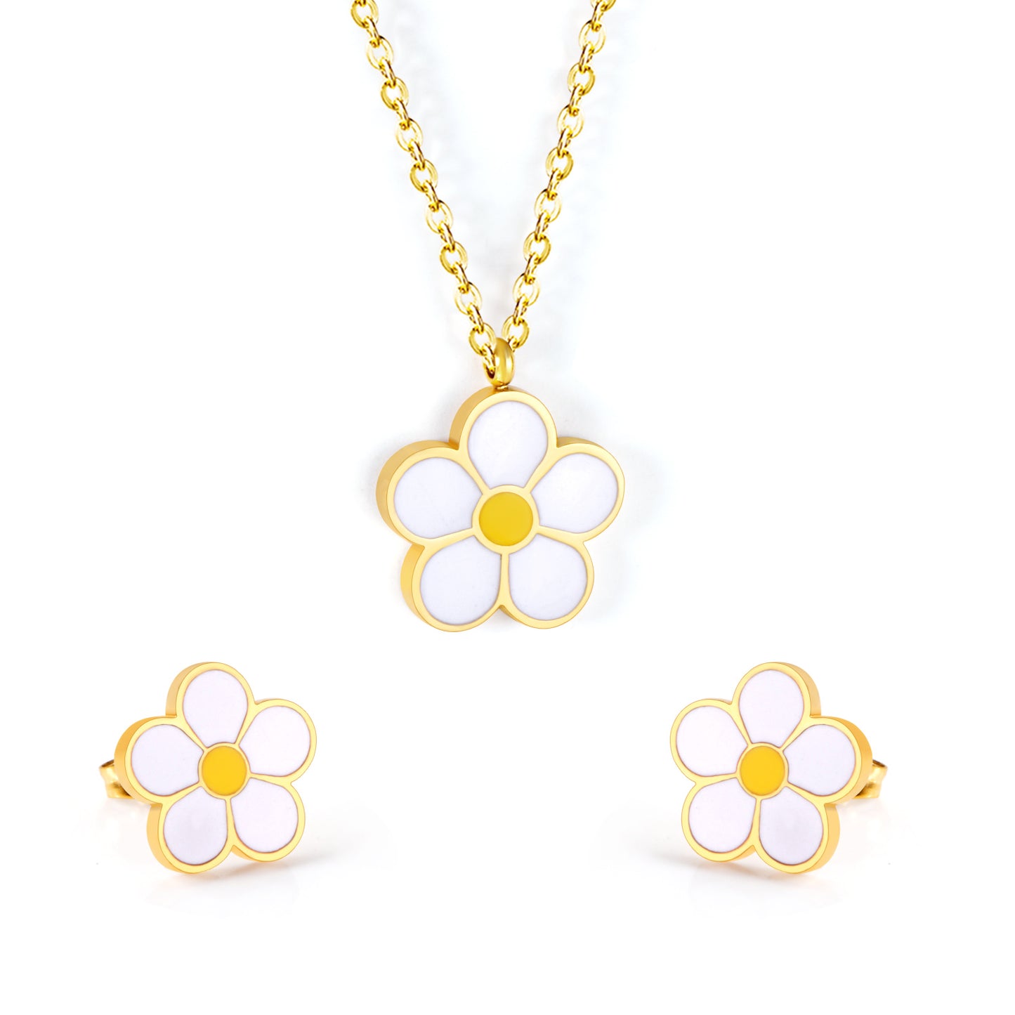 White & Yellow Flower Set