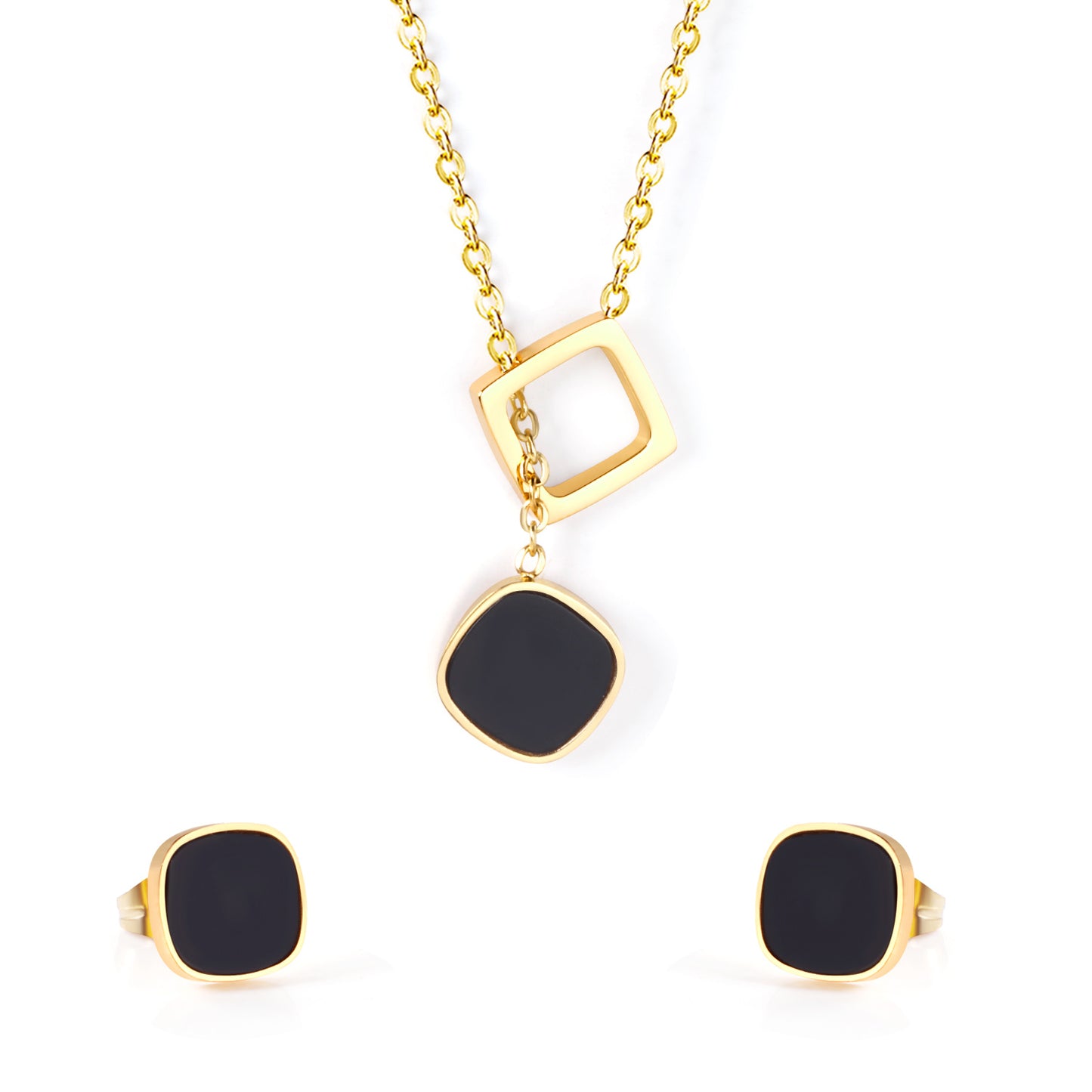 Delphine Black Square Set
