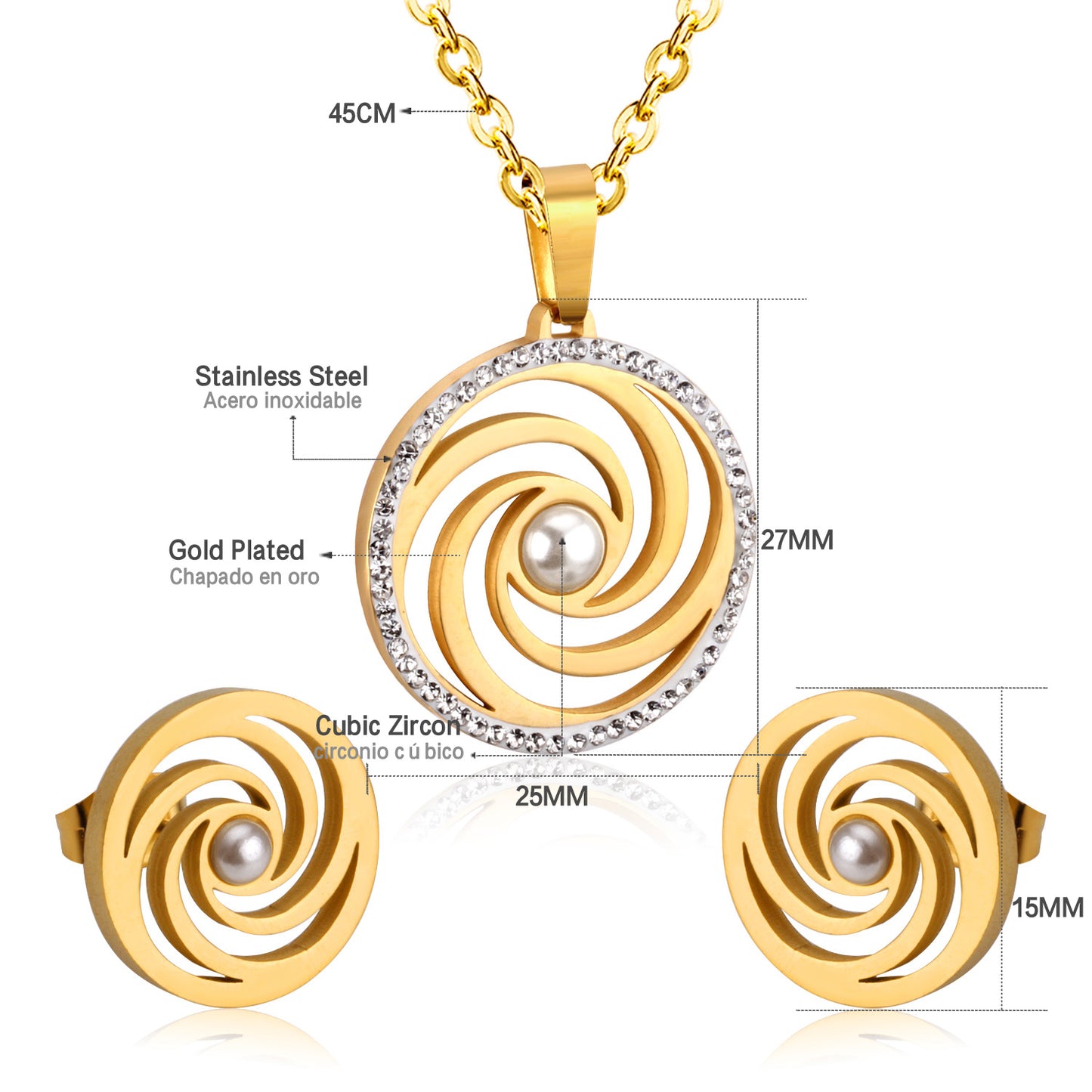Arden Round Gold Set