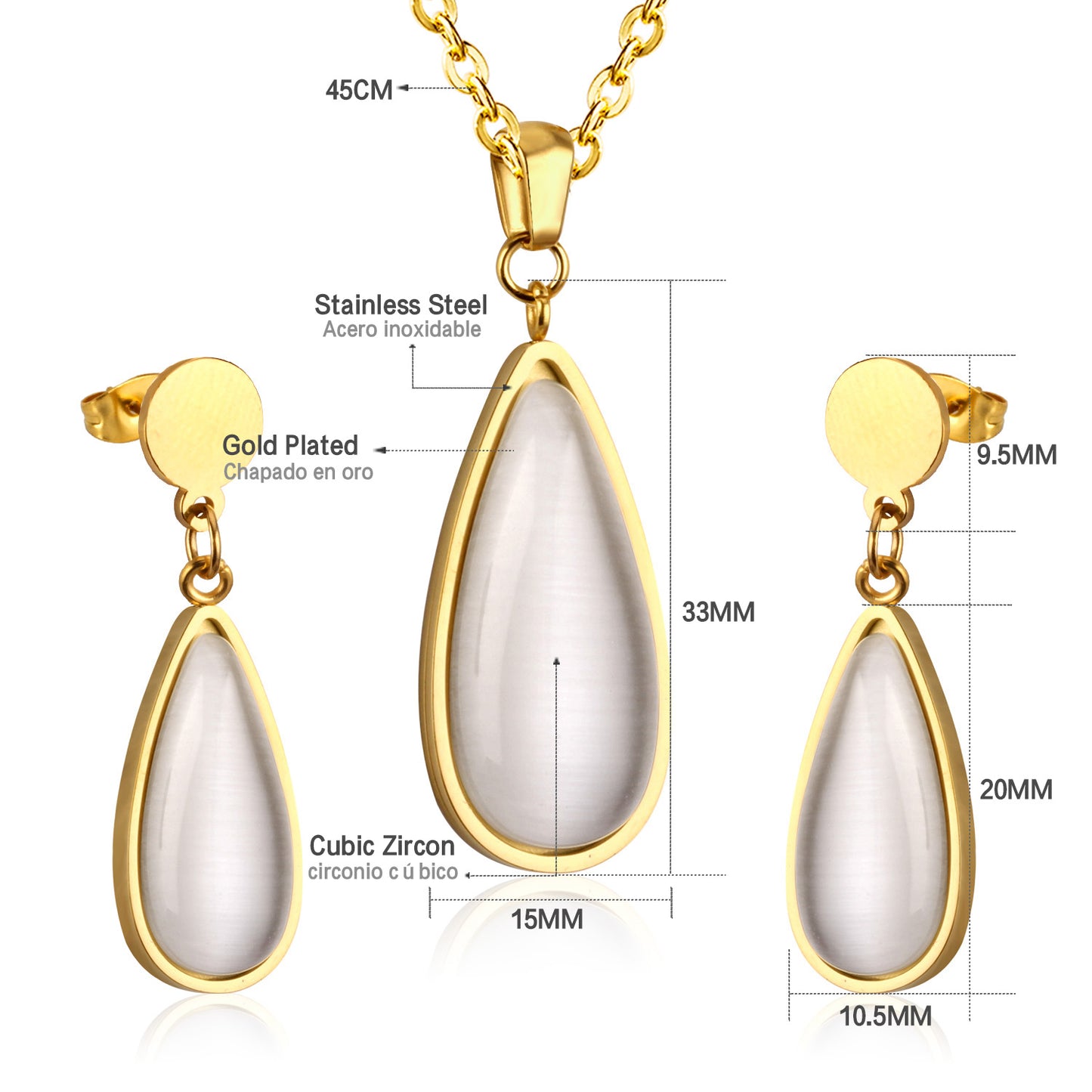 Asha White Enamel Set